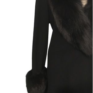 Coat Marvin Richards 100% Lambswool Winter Coat Black Size 14 Women